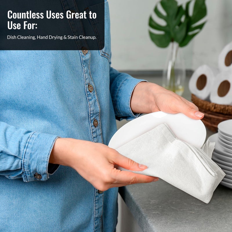 ROYALE LINENS Flour Sack Towels â€“ 24 Pack 28x28 Inch White Kitchen Dish Towels â€“ 100% Cotton Tea Towels for Bread Proofing, Cheese Straining, Baking, Cleaning, Drying, Embroidery, Multipurpose Use - Image 3