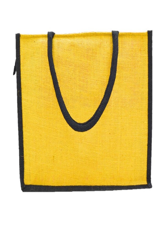 JUTEKA Printed Jute Bag for Lunch, Office, Grocery, Picnic, Tiffin, Shopping Hand Bag with padded cotton handles… - Image 5