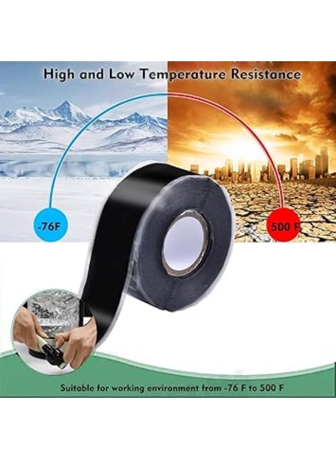 erorex Premium PVC Pipe Wrapping Tape - Self-Fusing Silicone Tape for Pipe Repair, Waterproof, Heat Resistant, Durable for Plumbing, Automotive, and Emergency Repairs - 2 Inch x 10 Yards - Image 3