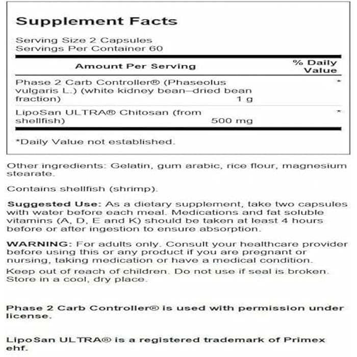 Swanson Diet Duo with White Kidney Bean 120 Capsules - Image 2