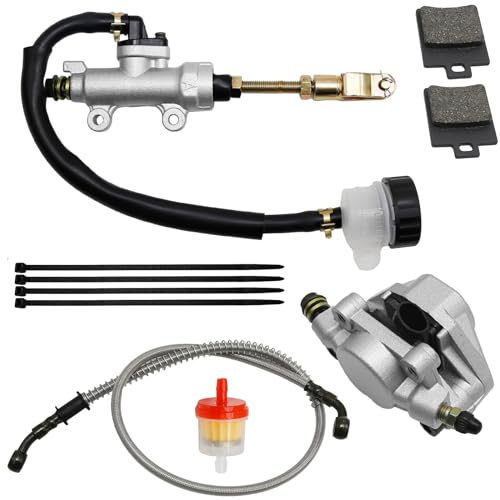 EATAKWARD Rear Foot Disc Hydraulic Brake Master Cylinder Caliper Assembly, Replacement for 150cc 200cc 250cc Taotao Coolster Roketa Vitacci Peace SunL RPS Icebear Chinese ATV Quad 4 Wheeler Dune Buggy - Image 1