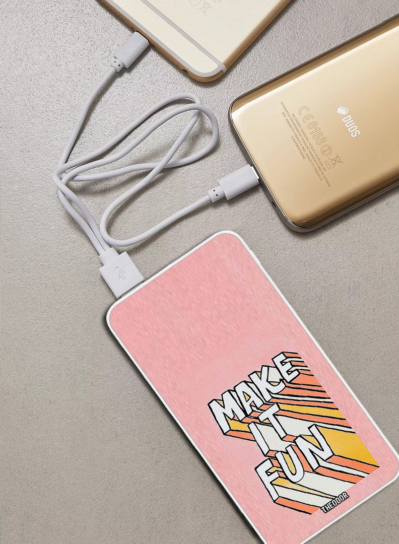 Theodor 10,000 mAh Super Fast Charging Ultra Compact Power Bank with Quick Charge & Power Delivery, Portable Charger For iPhone and Android Make it Fun - Image 2