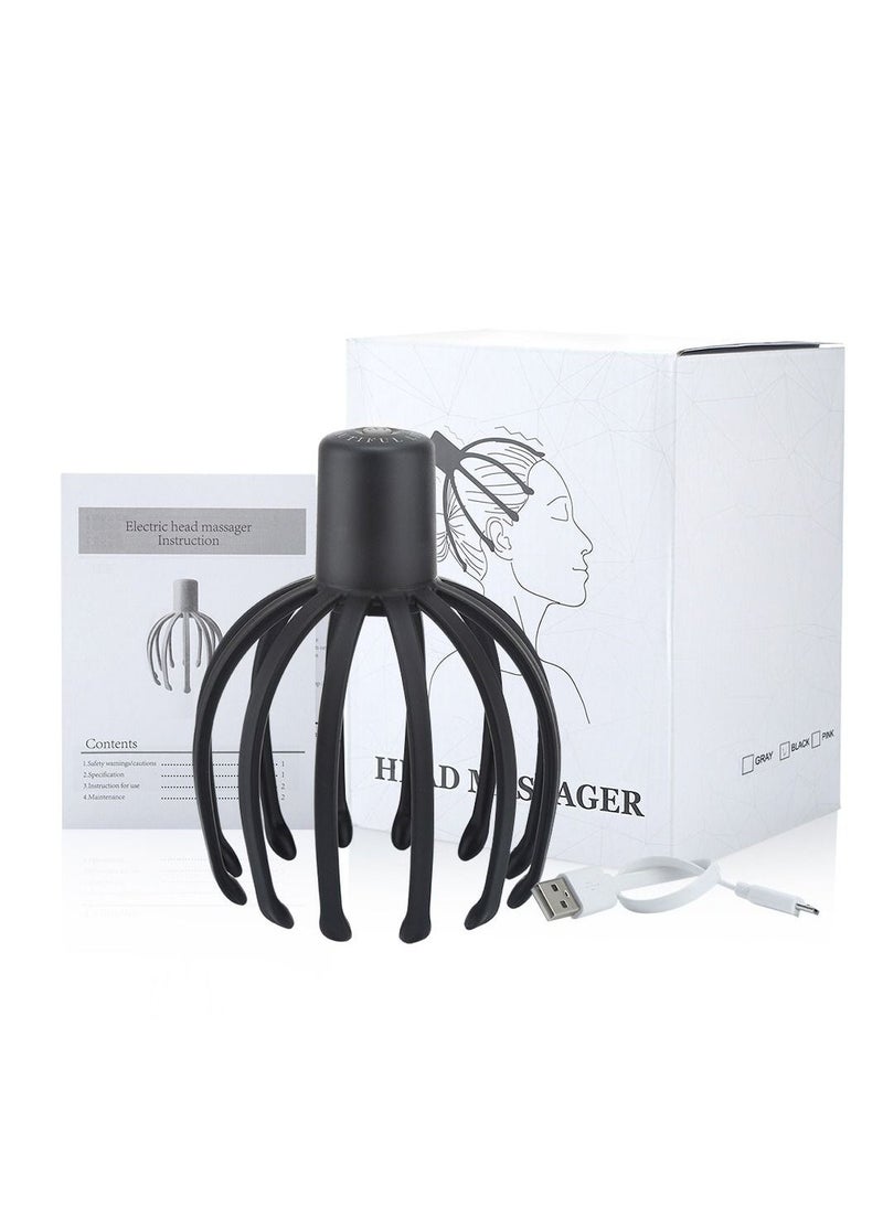 Generic Electric Octopus Claw Head Massager Scalp Therapeutic Head Scratcher Relief Stress Fatigue Vibration Bluetooth Hair Stimulation  - Image 4