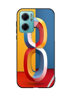 Protective Case Cover For Xiaomi Redmi Note 11E Number 8 Design Multicolour