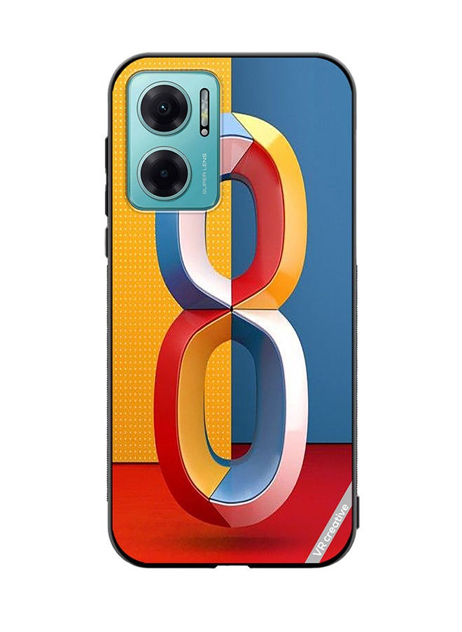 VR CREATIVE - Protective Case Cover For Xiaomi Redmi Note 11E Number 8 Design Multicolour - Image 1
