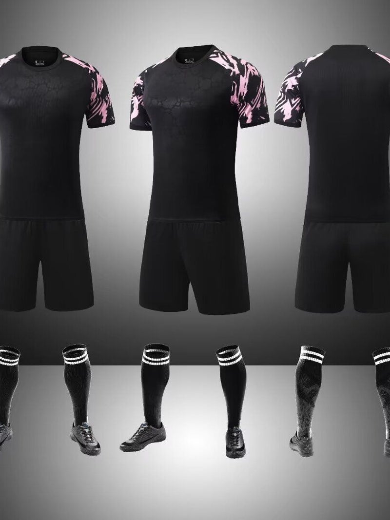 Batch Round Neck Collar Board Camouflage Football Uniform Suit Adult Children Student Toddler Training - Image 5