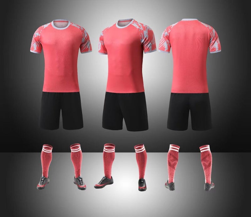 Batch Round Neck Collar Board Camouflage Football Uniform Suit Adult Children Student Toddler Training - Image 1