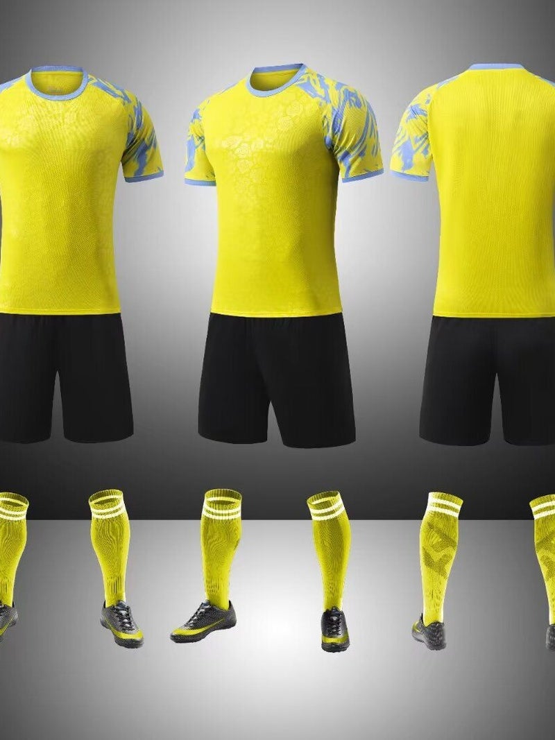 Batch Round Neck Collar Board Camouflage Football Uniform Suit Adult Children Student Toddler Training - Image 4