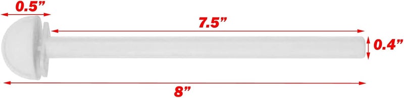 Mcage Lot of 4 Bird Parrot Cage Universal Heavy Duty Plastic Stand Perches Holders (8-Inch, White) - Image 3