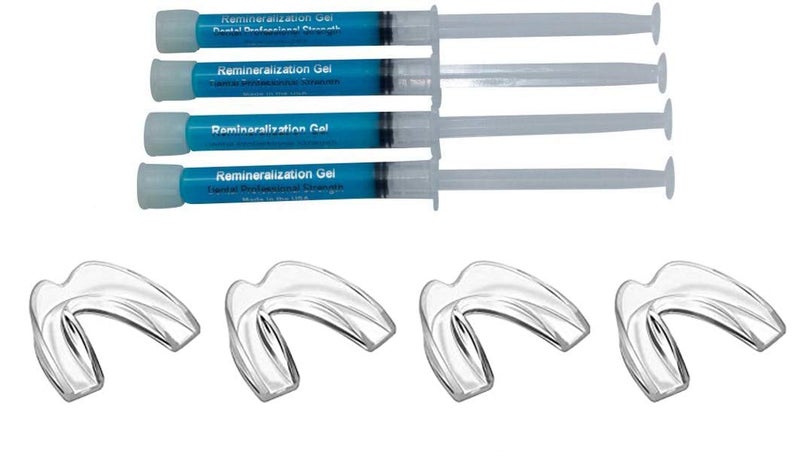 Sparkling White Smiles 4 Syringes Remineralization Gel with 4 Custom Teeth Trays - Strengthens Teeth Enamel - Reduces Teeth Sensitivity - Remineralizes and Desensitizes Teeth - Great for After Teeth Whitening - Image 2