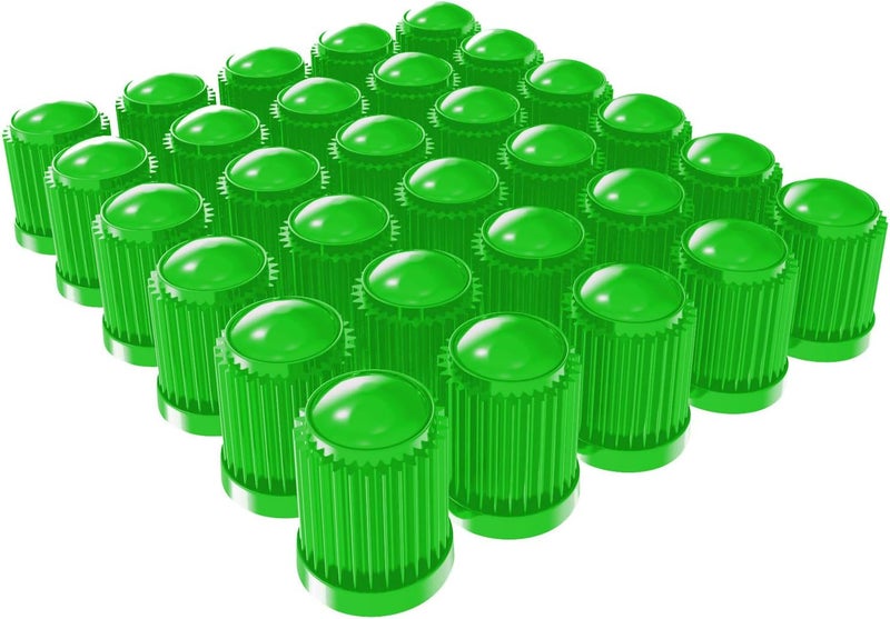 SAMIKIVA (30 Pack) Tire Stem Valve Caps, with O Rubber Ring, Universal Stem Covers for Cars, SUVs, Bike and Bicycle, Trucks, Motorcycles, Airtight Seal Heavy Duty (Green (30 Pack)) - Image 4