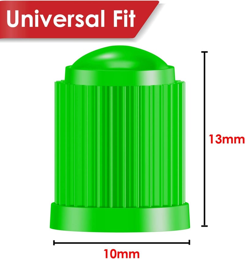 SAMIKIVA (30 Pack) Tire Stem Valve Caps, with O Rubber Ring, Universal Stem Covers for Cars, SUVs, Bike and Bicycle, Trucks, Motorcycles, Airtight Seal Heavy Duty (Green (30 Pack)) - Image 3