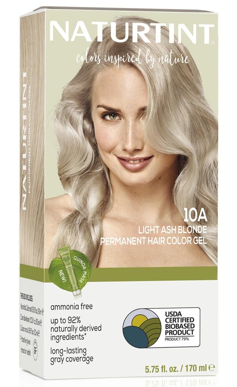 Naturtint 10A Light Ash Blonde Permanent Hair Color (Pack of 1), Ammonia Free, Vegan, Cruelty Free, up to 100% Gray Coverage, Long Lasting Results (Packaging may vary) - Image 1