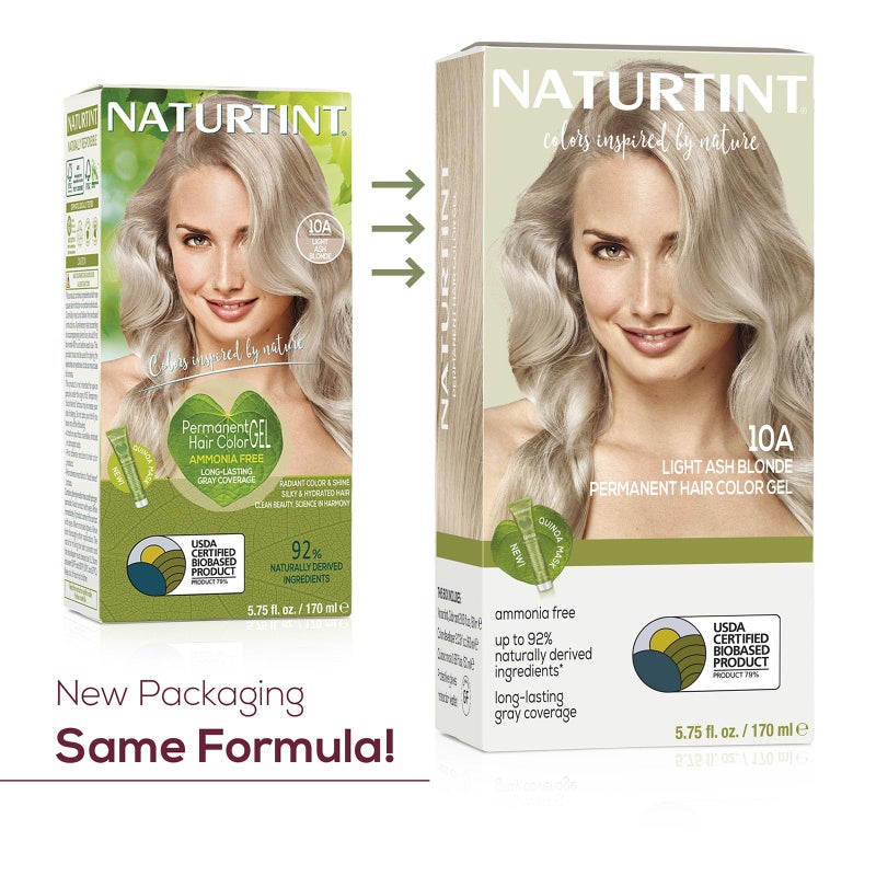 Naturtint 10A Light Ash Blonde Permanent Hair Color (Pack of 1), Ammonia Free, Vegan, Cruelty Free, up to 100% Gray Coverage, Long Lasting Results (Packaging may vary) - Image 2