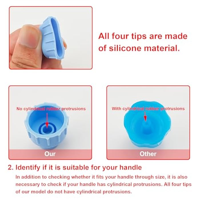 Elitzia Face Care Skin Beauty Set Spare Parts Water Scrub Silicone Tips (12 pcs Small and Large Vortex) - Image 3