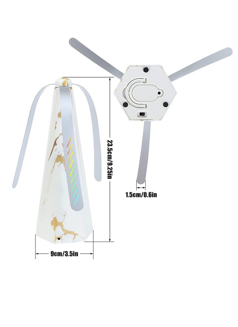 SYOSI Fly Repellent Fan for Tables Insects Fan Fly Portable Wood Grain Table Fan for Table Patio Bug and Portable Fly Deterrent Bug Repellent Fan Keep Flies Away from Your Food Enjoy Outdoor Meal  - Image 3
