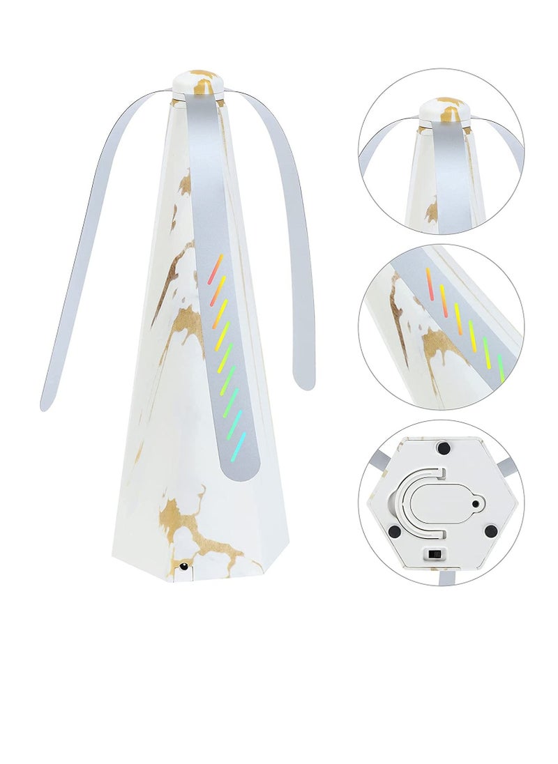 SYOSI Fly Repellent Fan for Tables Insects Fan Fly Portable Wood Grain Table Fan for Table Patio Bug and Portable Fly Deterrent Bug Repellent Fan Keep Flies Away from Your Food Enjoy Outdoor Meal  - Image 2