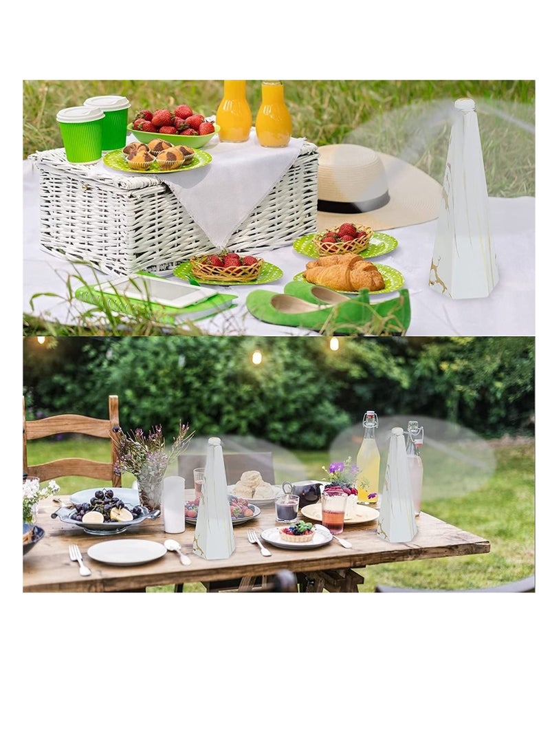 SYOSI - Fly Repellent Fan for Tables Insects Fan Fly Portable Wood Grain Table Fan for Table Patio Bug and Portable Fly Deterrent Bug Repellent Fan Keep Flies Away from Your Food Enjoy Outdoor Meal - Image 1