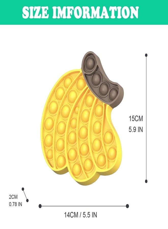 QETRABONE Fidget Sensory Bubble Stress Toy, Fidget Push Toy for Adults, Silicone Fidget Stress Toys for Autistic Adult Squeeze Toy Autism (Banana+Avocado+Watermelon) - Image 5