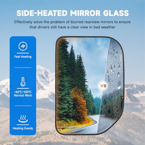 lasancamila 56426 Outside Heated Mirror Glass Passenger Side Compatible With Toyota FJ Cruiser 2007-2014, OEM Replace# 8793135A00 - Image 5