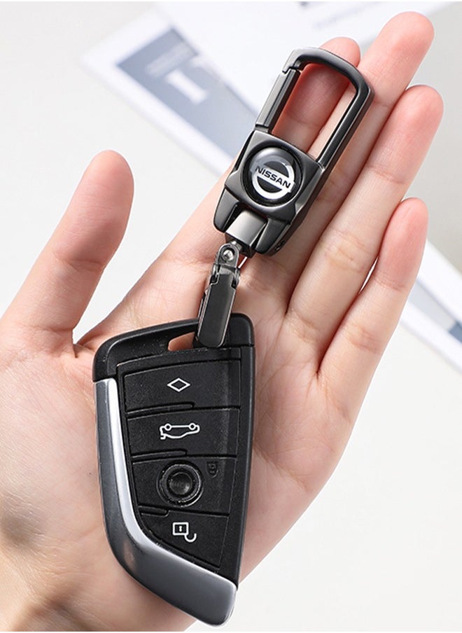 Luxury Metal Nissan Keychain in Gunmetal Colour Stylish Car Key Holder with Strong Lock Simple Design and Durable Build Comes with a Premium Gift Box making it a stylish and useful gift - pzsku/Z4A9A9335CAAE9E33CE41Z/45/_/1733771599/a456460d-968a-4165-9455-d2a957a8d1c4