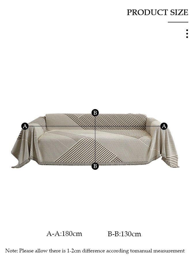 DUNISO Double Sided Chenille Sofa Cover, Stylish Sofa Cover, Line printing design, Chenille Material Double Sided Sofa Towel, Four Seasons Chenille Sofa Cover Available Both Sides(130*180 cm) - Image 2