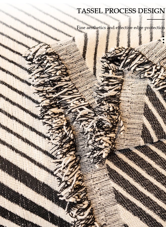 DUNISO Double Sided Chenille Sofa Cover, Stylish Sofa Cover, Line printing design, Chenille Material Double Sided Sofa Towel, Four Seasons Chenille Sofa Cover Available Both Sides(130*180 cm) - Image 5