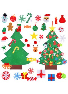 Max Fun Diy Felt Christmas Tree Set Plus Tic Tac Toe Games For Kids Toddlers Wall Hanging Decorations Felt Craft Kits For Xmas Gifts Party Favors  - Image 5