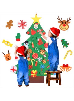 Max Fun Diy Felt Christmas Tree Set Plus Tic Tac Toe Games For Kids Toddlers Wall Hanging Decorations Felt Craft Kits For Xmas Gifts Party Favors  - Image 4