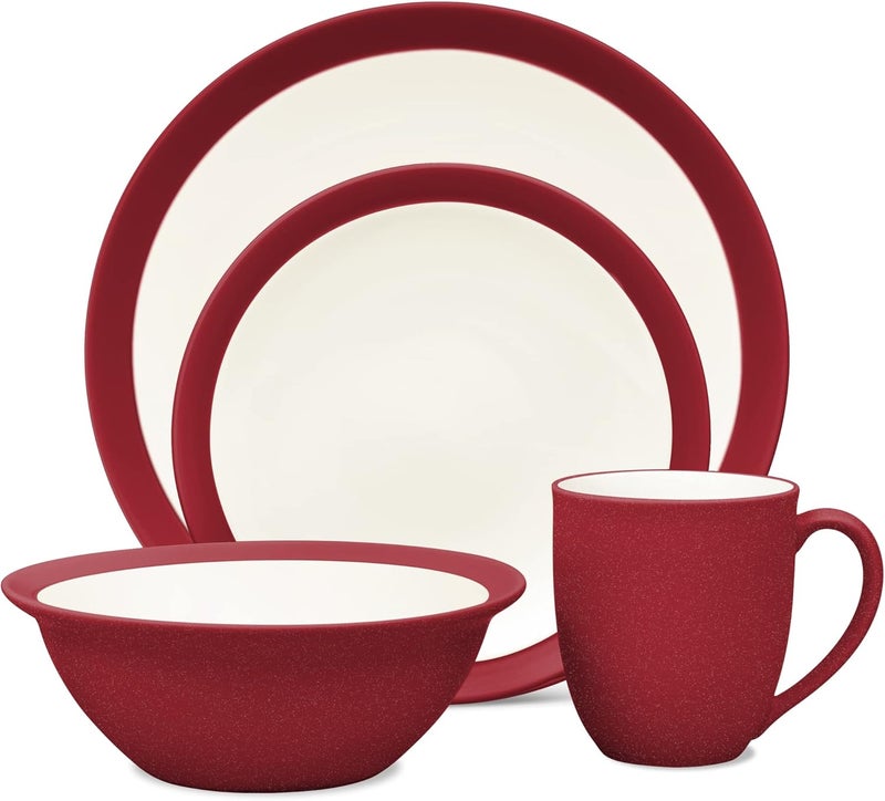 Noritake Colorwave Raspberry 4Piece Curve Place Setting Service for 1 - Image 1