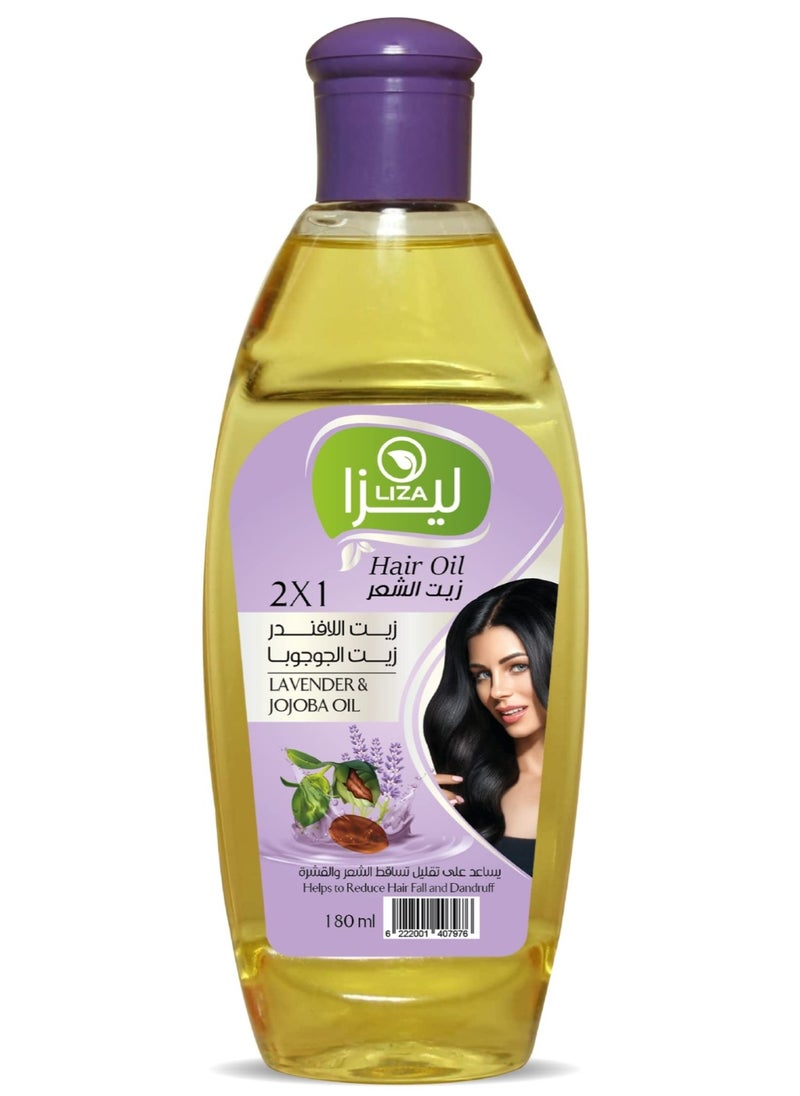 Liza LIZA HAIR OIL 2x1 LAVENDER &JOJBAOIL (HELPSTO REDUCE HAIR FALL AND DANDRUFF 250ML)  - Image 2