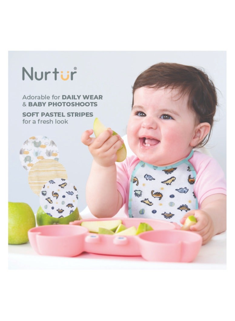 Nurtur bibs - Printed Character 5 Pack - Blue - Image 1