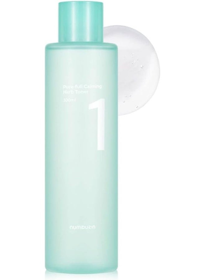 numbuzin No.1 Toner | Pure-Full Calming Herb Toner | Breakouts, Redness, Excess Oil Control, Blackhead Removal | Centella Asiatica, Heartleaf, Licorice Root | Acne-Prone, Sensitive Skin | 300ml - Image 1