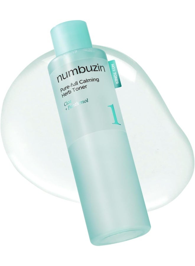 numbuzin No.1 Toner | Pure-Full Calming Herb Toner | Breakouts, Redness, Excess Oil Control, Blackhead Removal | Centella Asiatica, Heartleaf, Licorice Root | Acne-Prone, Sensitive Skin | 300ml - Image 4