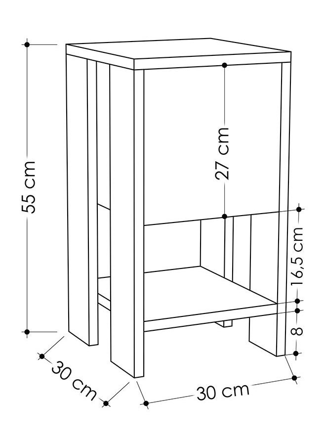 Mourah Home - Ema Nightstand - Dark Grey - 2 Years Warranty - Image 1