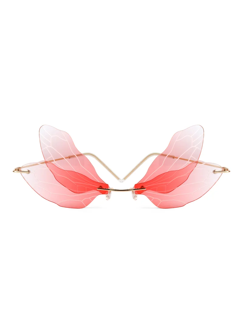 Woggles Women's Red Butterfly Sunglasses