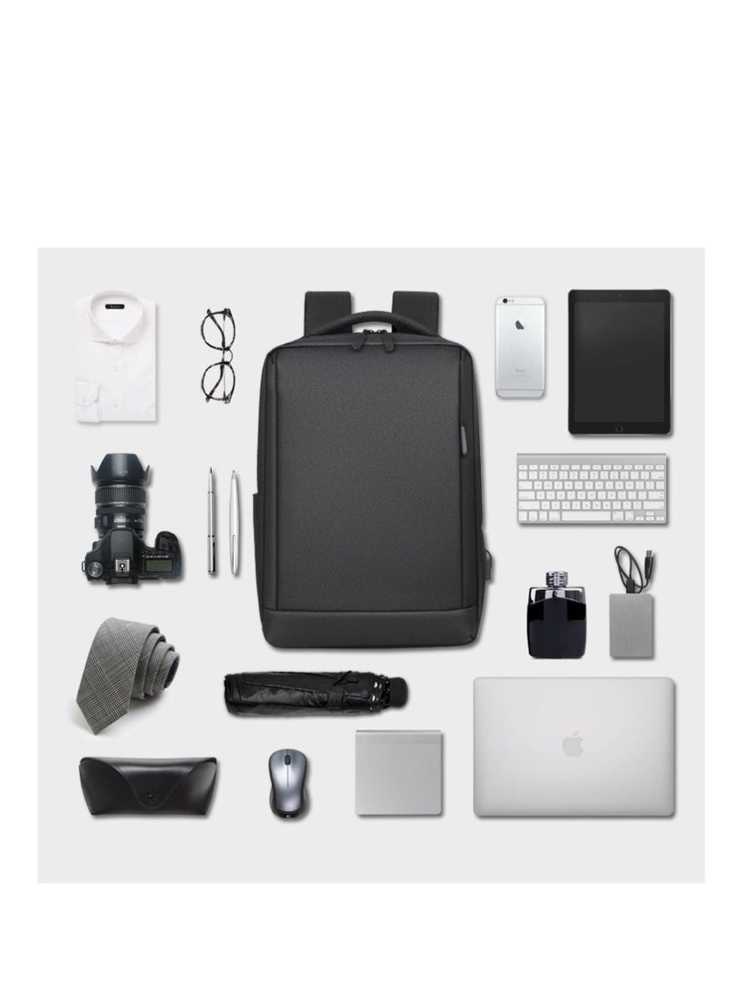 Rightsure Business Laptop Bag, Waterproof Backpack with USB Charging for 15.6 Inch Notebook, Laptop Bag with 30% Capacity Expansion (Black) - Image 5