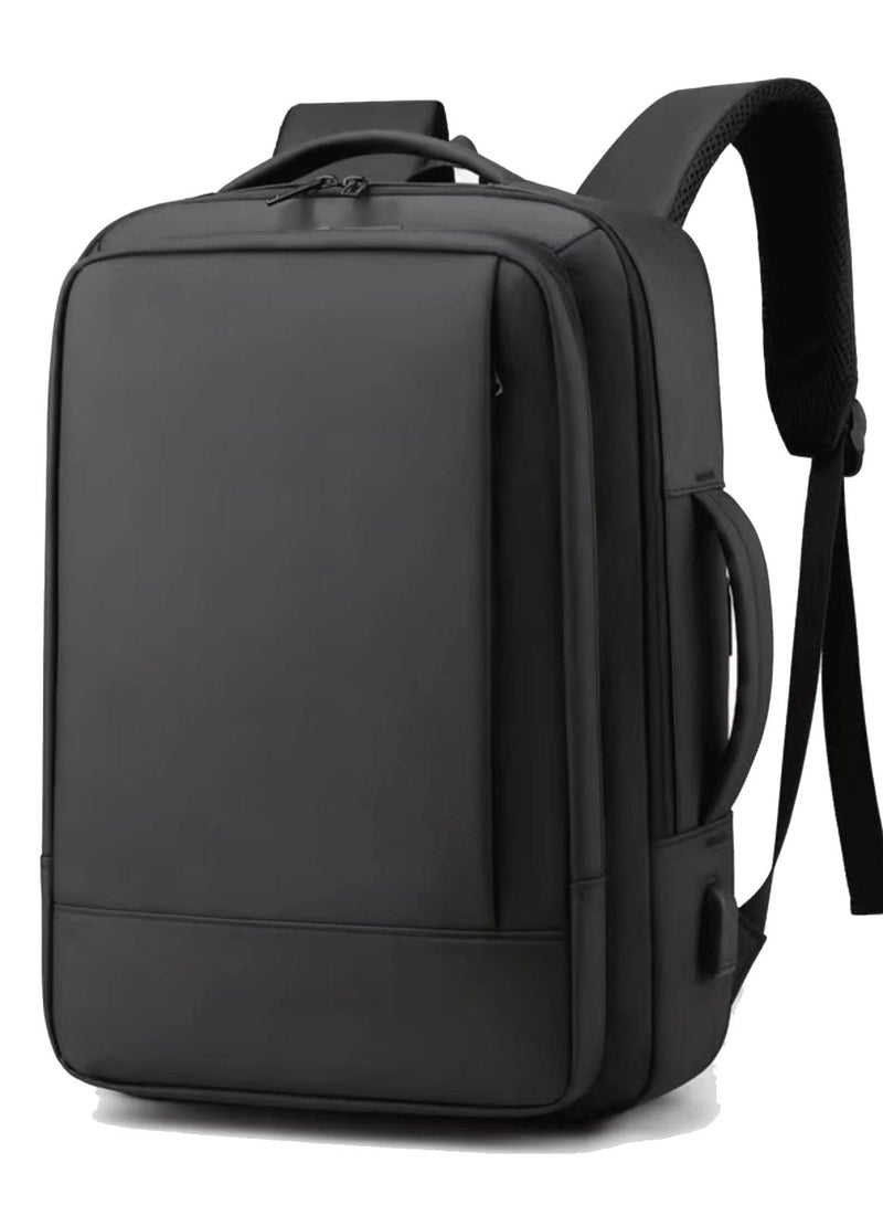 Rightsure Business Laptop Bag, Waterproof Backpack with USB Charging for 15.6 Inch Notebook, Laptop Bag with 30% Capacity Expansion (Black) - Image 1