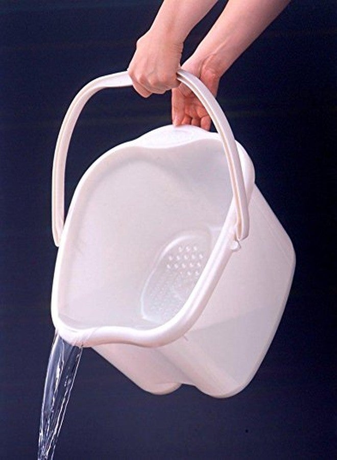 Inomata Pearl Foot Detox Massage Spa Bucket, White - Image 5