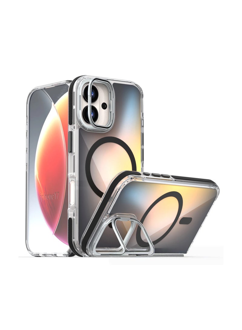 For iPhone 17 Magnetic Case, MagSafe Compatible Shockproof Cover, Ultra-Thin Transparent Matte Hard Shell