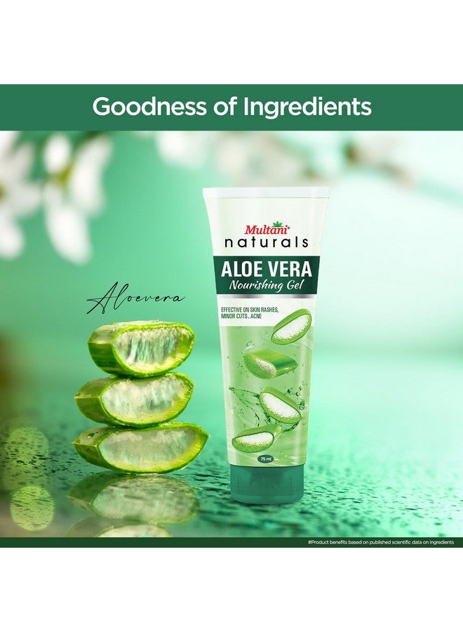 Multani جل الألوة فيرا المغذي من ملتانى ناتشورالز | للوجه والشعر | مرطب، مرطب، مهدئ للبشرة | جل متعدد الاستخدامات | خالي من البارابين | 75 مل - Image 3