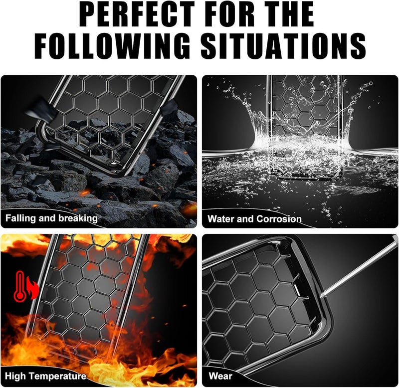 sportuli 7PCS Glossy Black Honeycomb Mesh Front Grill Inserts for 2014-2016 Jeep Grand Cherokee WK - Image 4