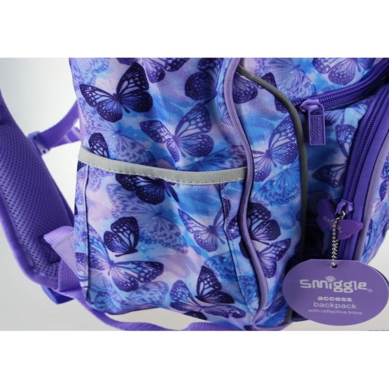 Canvas Backpack: 45 * 30 Cm 0.7 Kg Purple Durable Canvas Material - Spacious Secure Zipper Closure Stylish Animal Pattern School Backpack for Daily School Use - Image 2