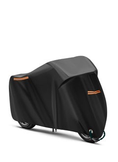 SYOSI Waterproof Motorcycle Cover, 210D Motorbike Cover, UV Scratch Bird Droppings Heat-Resistant Outdoor Protection, XL Motorcycle Cover, Anti Resistant Colorfast with Night Reflective Strips  - Image 1