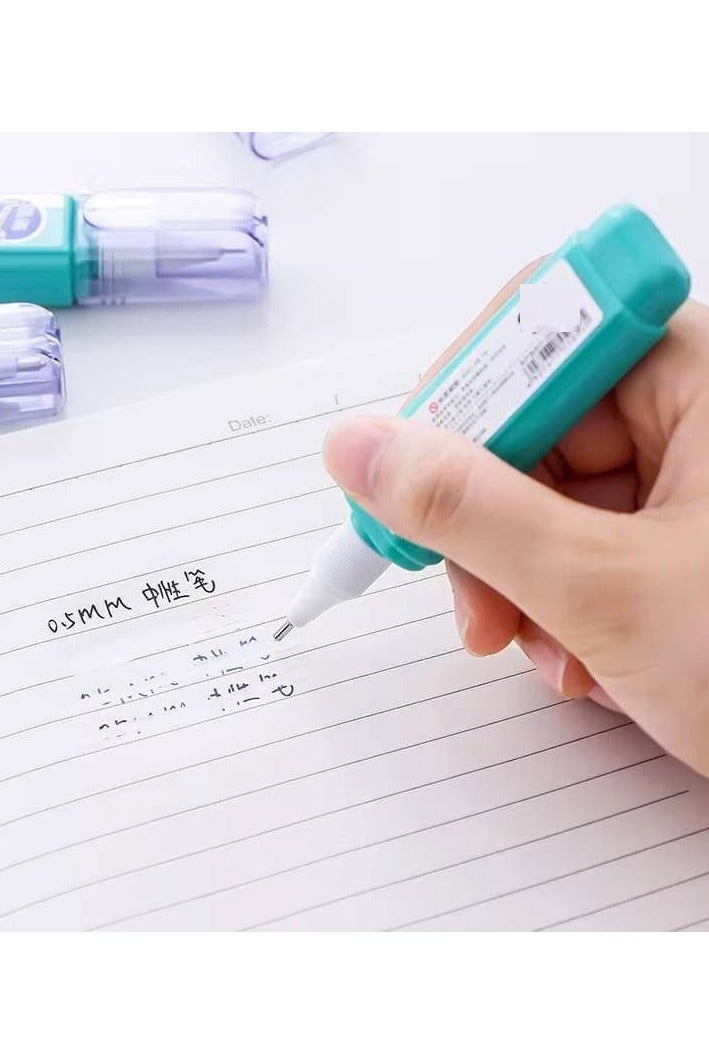 استاند الكوريكتور  باللون الابيض القلم 4 ملي  كوريكتور شريط تصحيح اللون الابيض الصغير،شريط ابيض صغير لطيف، بكرة تعتيم سهلة الاستخدام للتصحيح الاستاند: ٥ قلم - Image 2