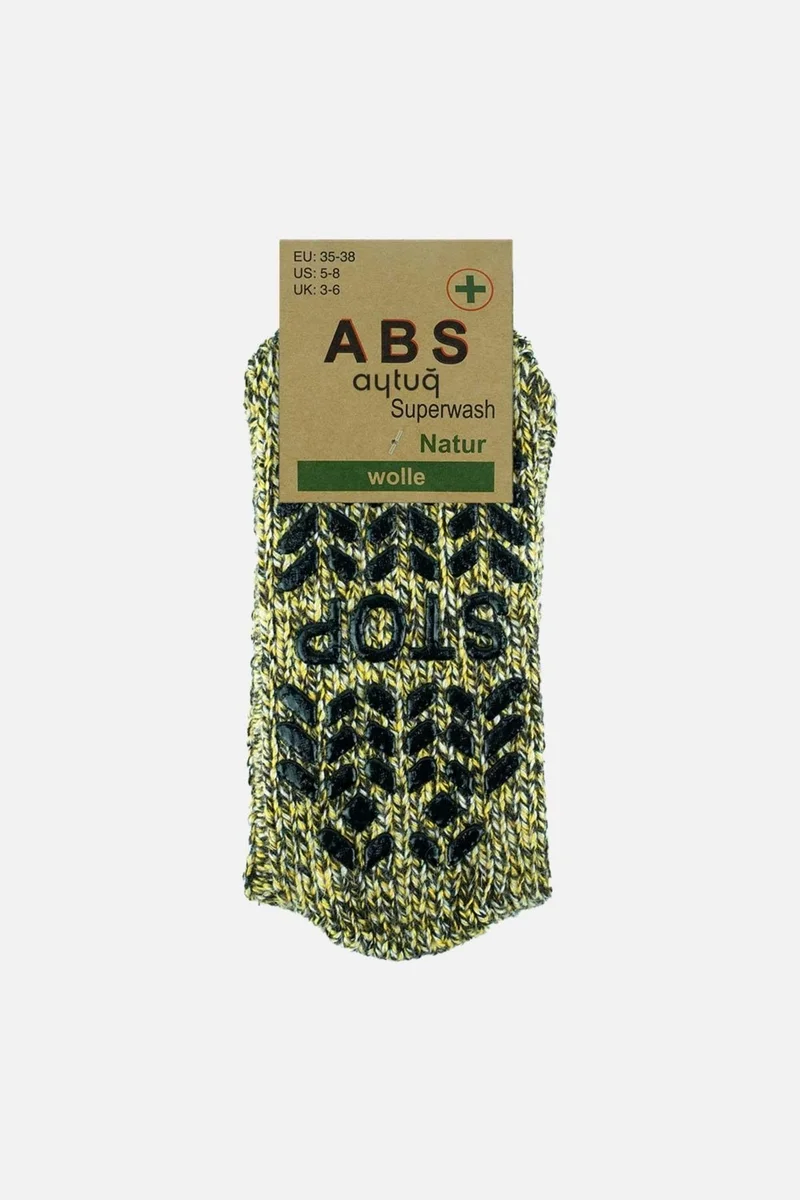 Aytuğ Men's Meriino Wool Cold Blocker Winter Yellow Socks - A-6043-S