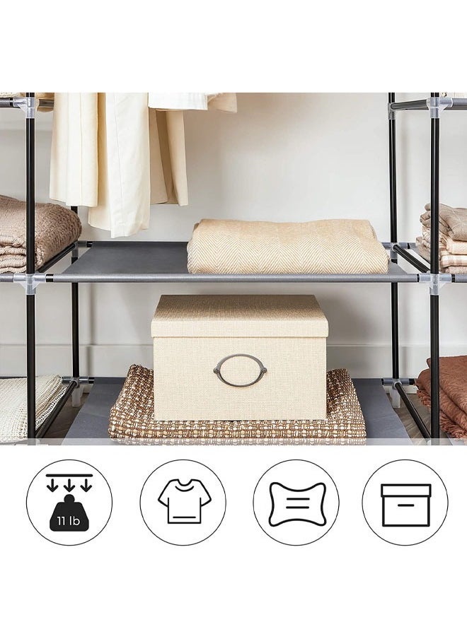 Cady One Foldable cloth wardrobe and luggage organizer with hanging rods and clothes rack for storing bags, toys and shoes  - Image 5