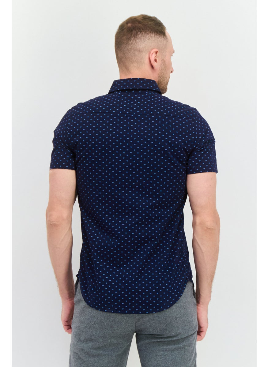 Men Regular Fit Allover Printed Short Sleeves Casual Shirt, Navy Blue Combo - pzsku/Z4A9B13E74AF99061774EZ/45/_/1738161369/17b71618-e430-4035-ac40-3bdf4f081f0a