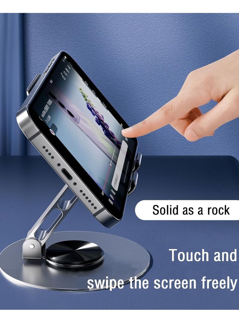 YoYoTech Adjustable Phone Stand for Desk - 360 Rotating Foldable Cell Phone Holder Desktop Portable Cellphone Stand,for iPhone 16 15 14 13 Pro Max,S25 Ultra,S24,S23 Tablets & iPad 4-10 Inches.  - Image 5