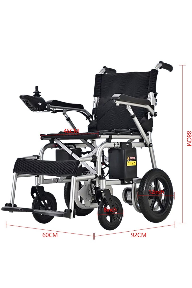 Electric Wheelchair for Adults - 15 Miles Long Travel Range, Lightweight Folding, Motorized Power Chair for Indoor Outdoor Mobility - Compact Size - Black - Image 5